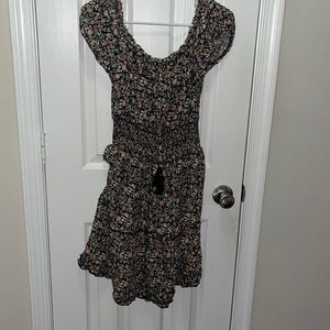 brand: justify. size: m. color: floral, black, pink, white, green.